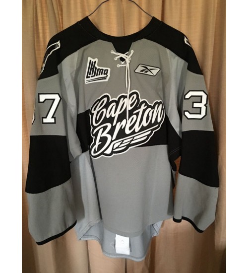 Custom QMJHL Cape Breton Screaming Eagles 2010 Pres Hockey jersey Alternate Grey